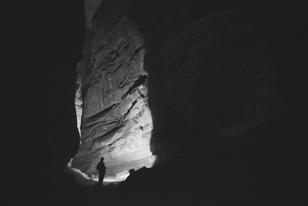 nighttime slot canyons