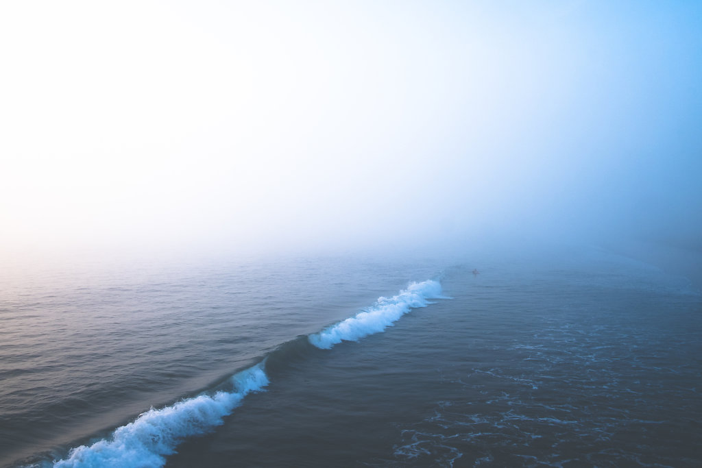 foggy evening at venice beach